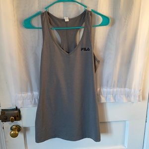 Racer back grey fila tank top